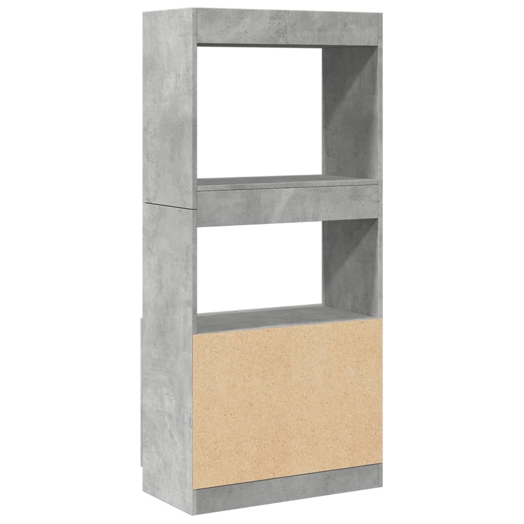 Ντουλάπι Γκρι Σκυρ. 63x33x140 εκ. από Επεξεργασμένο Ξύλο