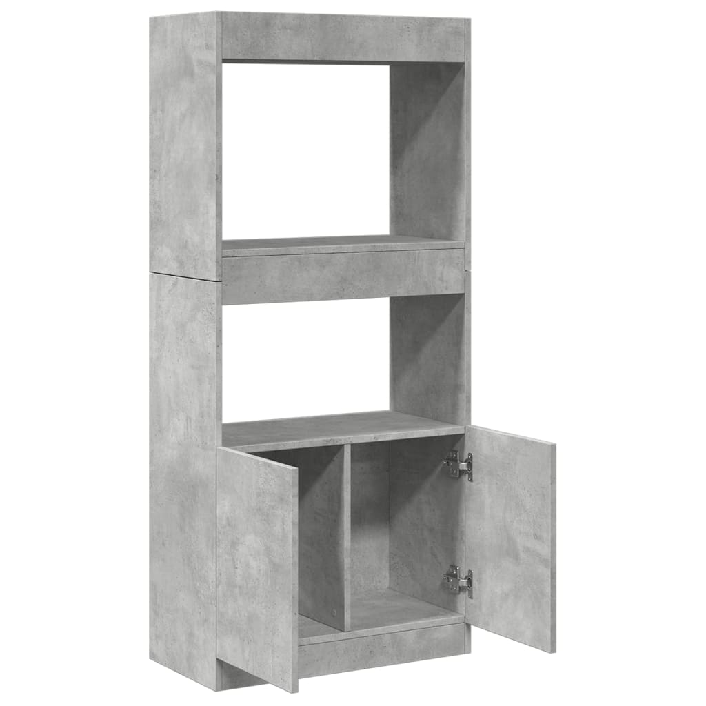 Ντουλάπι Γκρι Σκυρ. 63x33x140 εκ. από Επεξεργασμένο Ξύλο