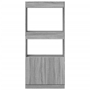 Ντουλάπι Γκρι Sonoma 63x33x140 εκ. από Επεξεργασμένο Ξύλο - Pakobazaar