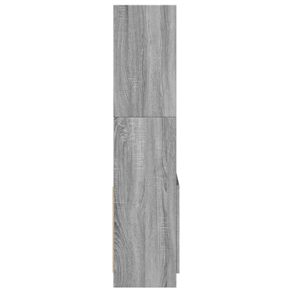 Ντουλάπι Γκρι Sonoma 63x33x140 εκ. από Επεξεργασμένο Ξύλο - Pakobazaar