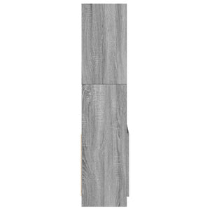 Ντουλάπι Γκρι Sonoma 63x33x140 εκ. από Επεξεργασμένο Ξύλο - Pakobazaar