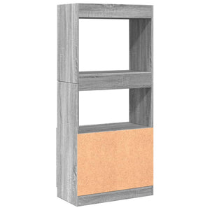 Ντουλάπι Γκρι Sonoma 63x33x140 εκ. από Επεξεργασμένο Ξύλο - Pakobazaar