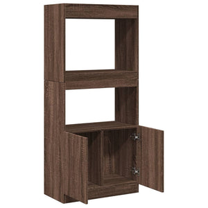 Ντουλάπι Καφέ Δρυς 63x33x140 εκ. από Επεξεργασμένο Ξύλο - Pakobazaar