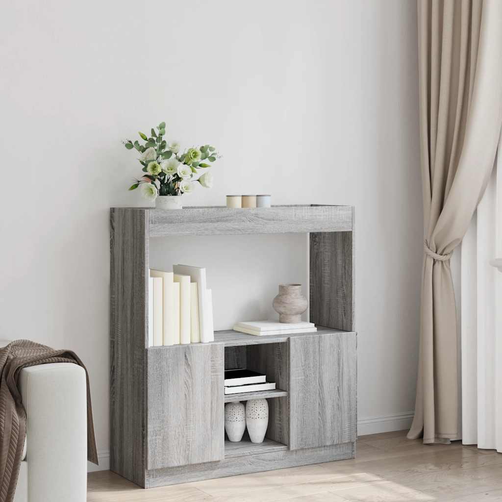 Ντουλάπι Γκρι Sonoma 92x33x100 εκ. από Επεξεργασμένο Ξύλο