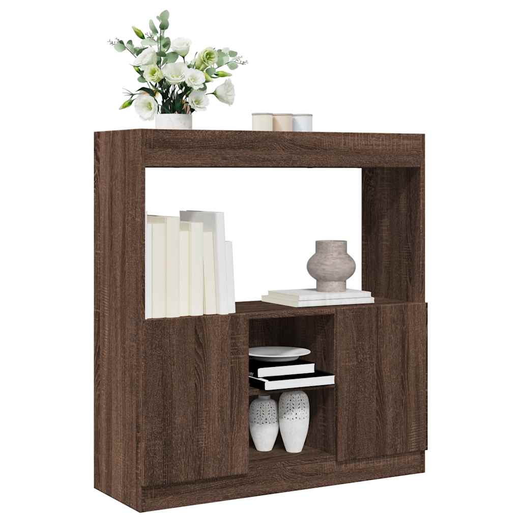 Ντουλάπι Καφέ Δρυς 92 x 33 x 100 εκ. από Επεξεργασμένο Ξύλο