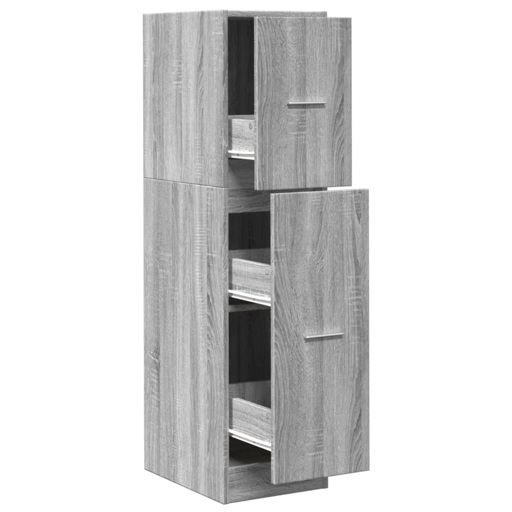 Συρταριέρα Γενικής Χρήσης Γκρι Sonoma 30x41x118 εκ. Επεξ. Ξύλο