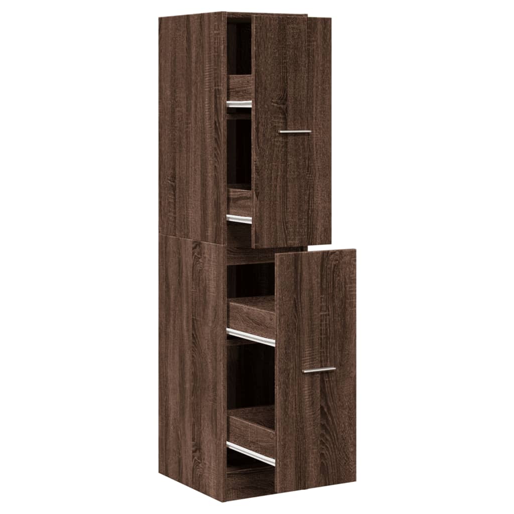 Συρταριέρα Γενικής Χρήσης Καφέ Δρυς 30x41x144,5 εκ. Επεξ. Ξύλο - Pakobazaar