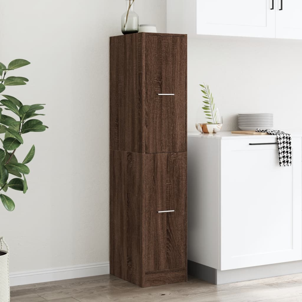 Συρταριέρα Γενικής Χρήσης Καφέ Δρυς 30x41x144,5 εκ. Επεξ. Ξύλο - Pakobazaar