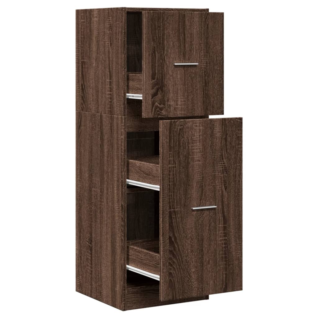 Συρταριέρα Γενικής Χρήσης Καφέ Δρυς 40x41x118 εκ. Επεξ. Ξύλο