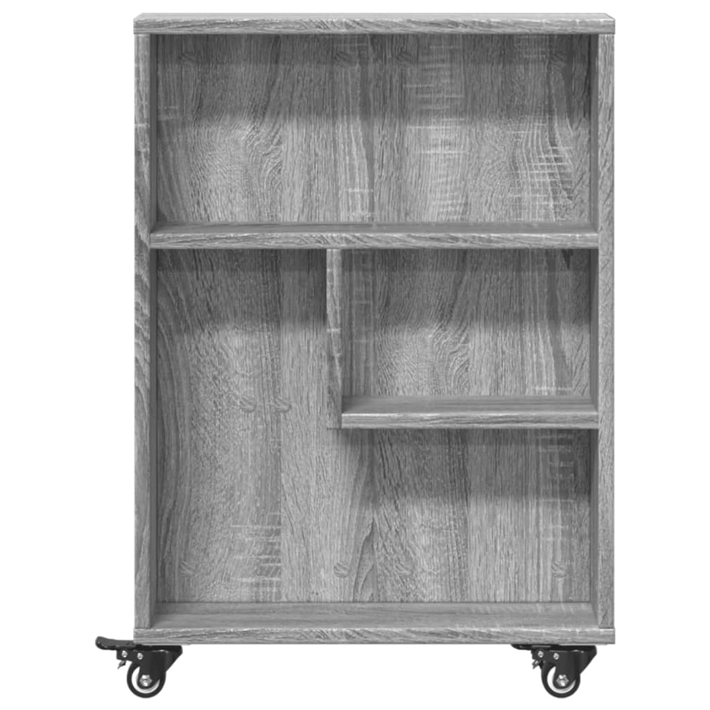 Τρόλεϊ Αποθήκευσης Στενό Γκρι Sonoma 48x13x68 εκ. Επεξ. Ξύλο