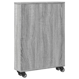 Τρόλεϊ Αποθήκευσης Στενό Γκρι Sonoma 48x13x68 εκ. Επεξ. Ξύλο