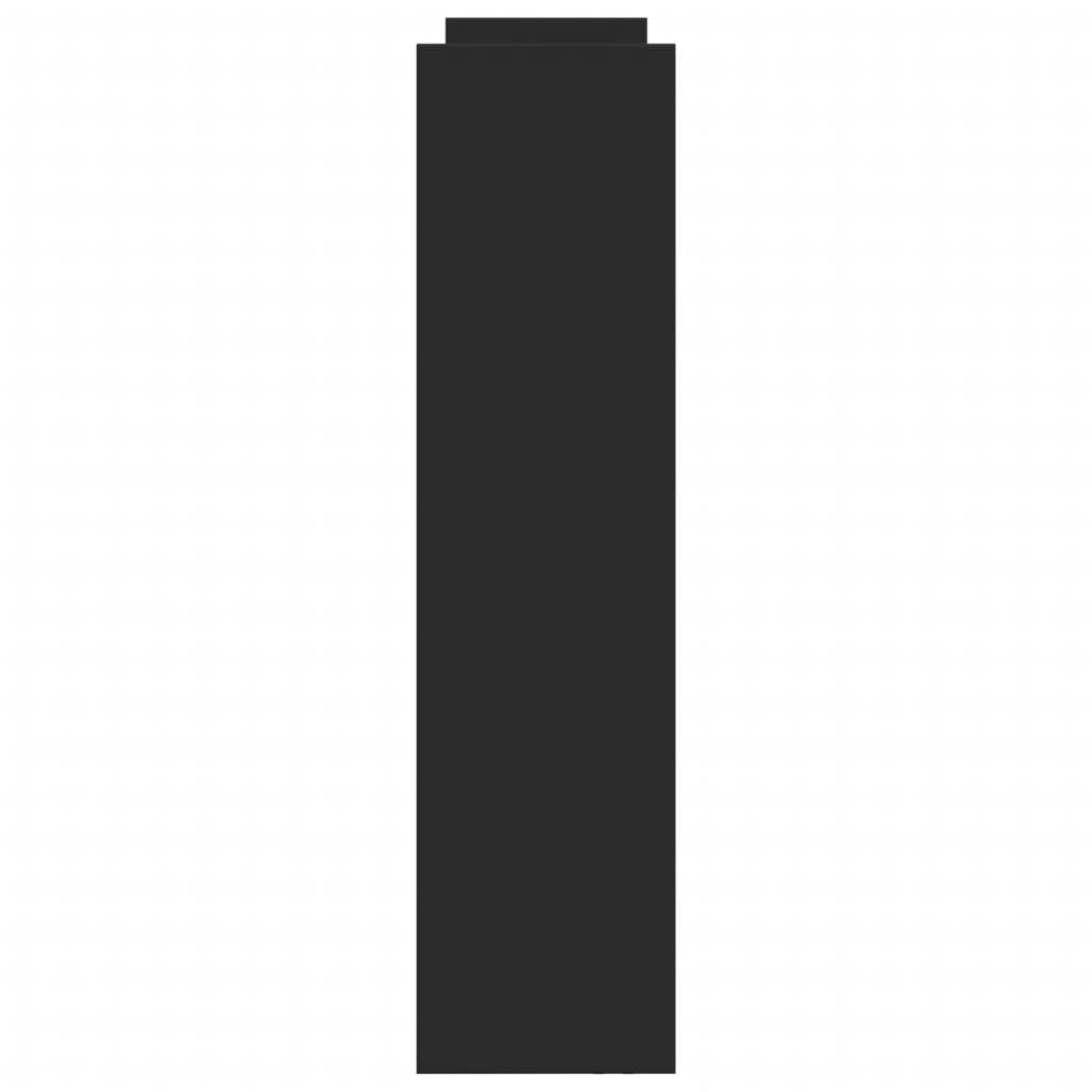 Τρόλεϊ Αποθήκευσης Στενό 4 Επιπέδων Μαύρο Επεξεργασμένο Ξύλο