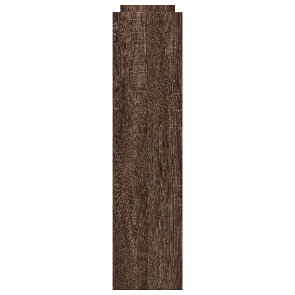 Τρόλεϊ Αποθήκευσης Στενό 4 Επιπέδων Καφέ Δρυς Επεξ. Ξύλο