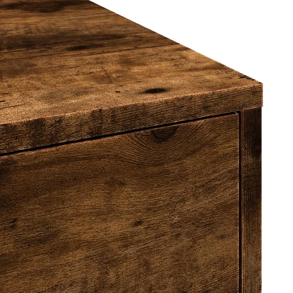 Ντουλάπι Μπάνιου Στενό με Ροδάκια Καπνιστή Δρυς Επεξ. Ξύλο