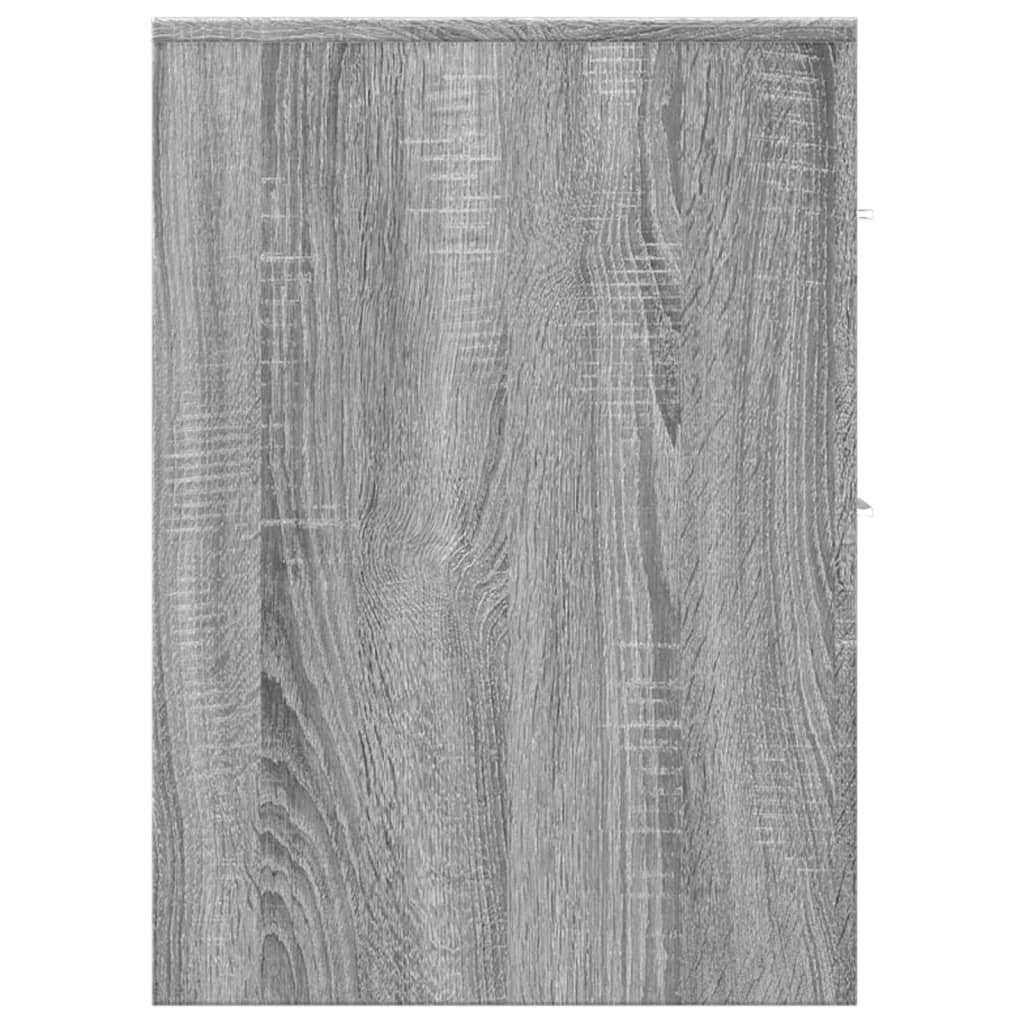 Ντουλάπι Μπάνιου Στενό με Ροδάκια Γκρι Sonoma Επεξ. Ξύλο