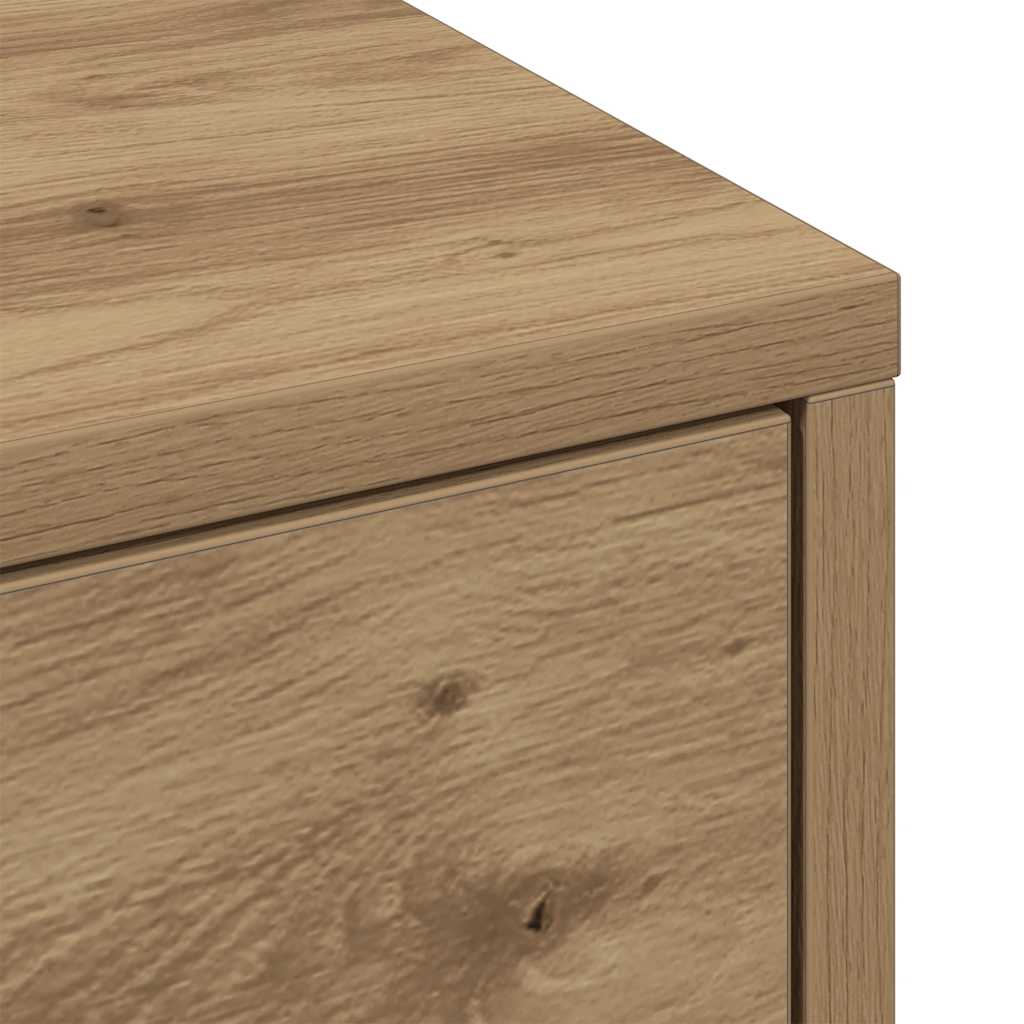 Ντουλάπι Μπάνιου Στενό με Ροδάκια Αρτισιανή Δρυς Επεξ. Ξύλο