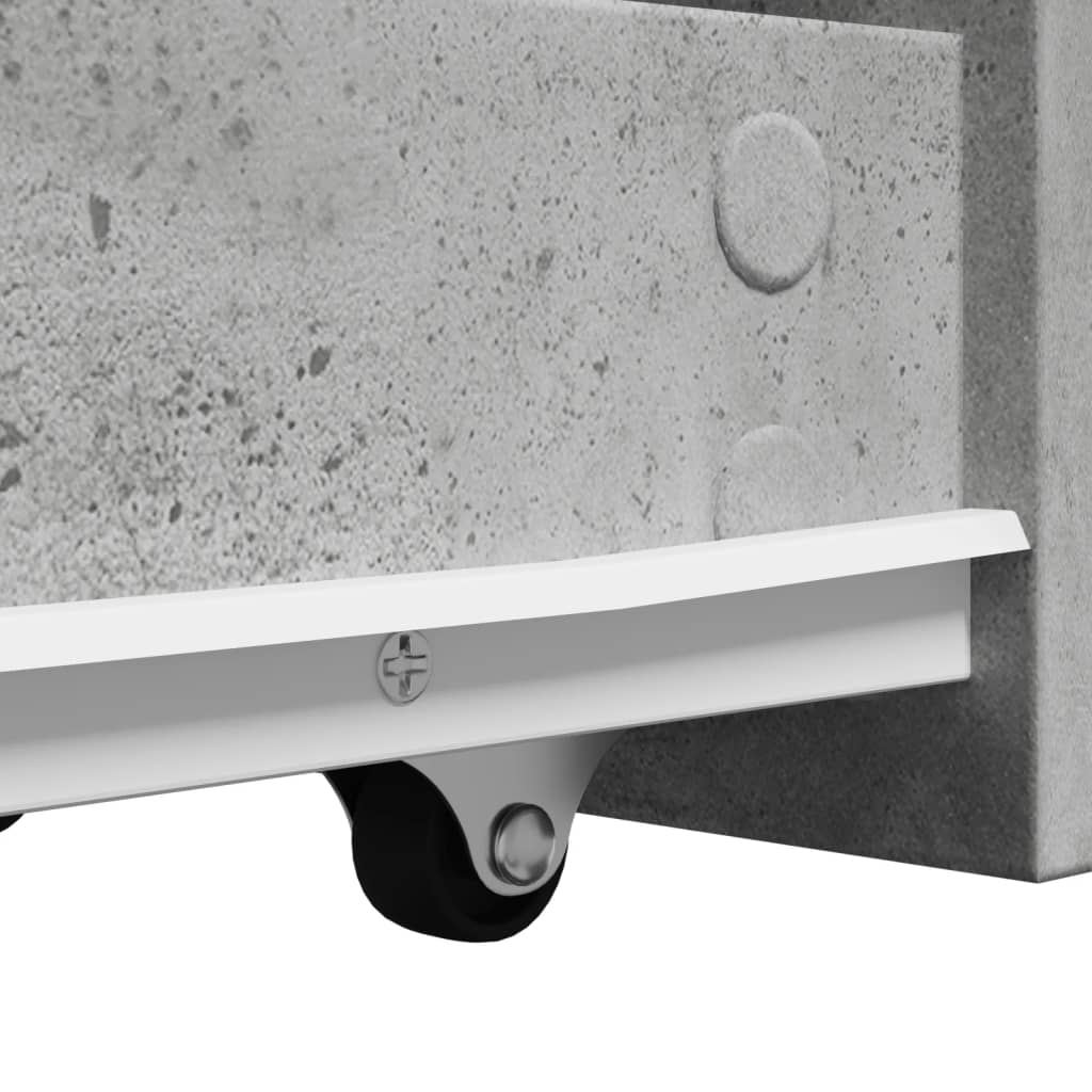 Ντουλάπι Μπάνιου Στενό με Ροδάκια Γκρι Σκυρ. Επεξ. Ξύλο - Pakobazaar