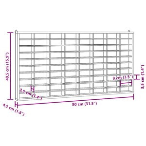 Ξύλινη Βιτρίνα Συλλεκτών με 80 Θέσεις 80x4,5x40,5 εκ.