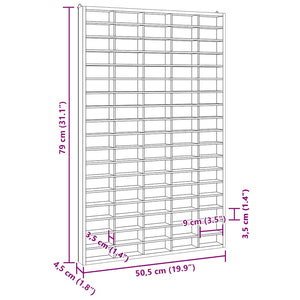 Ξύλινη Βιτρίνα Συλλεκτών με 90 Θέσεις 50,5x4,5x79 εκ.