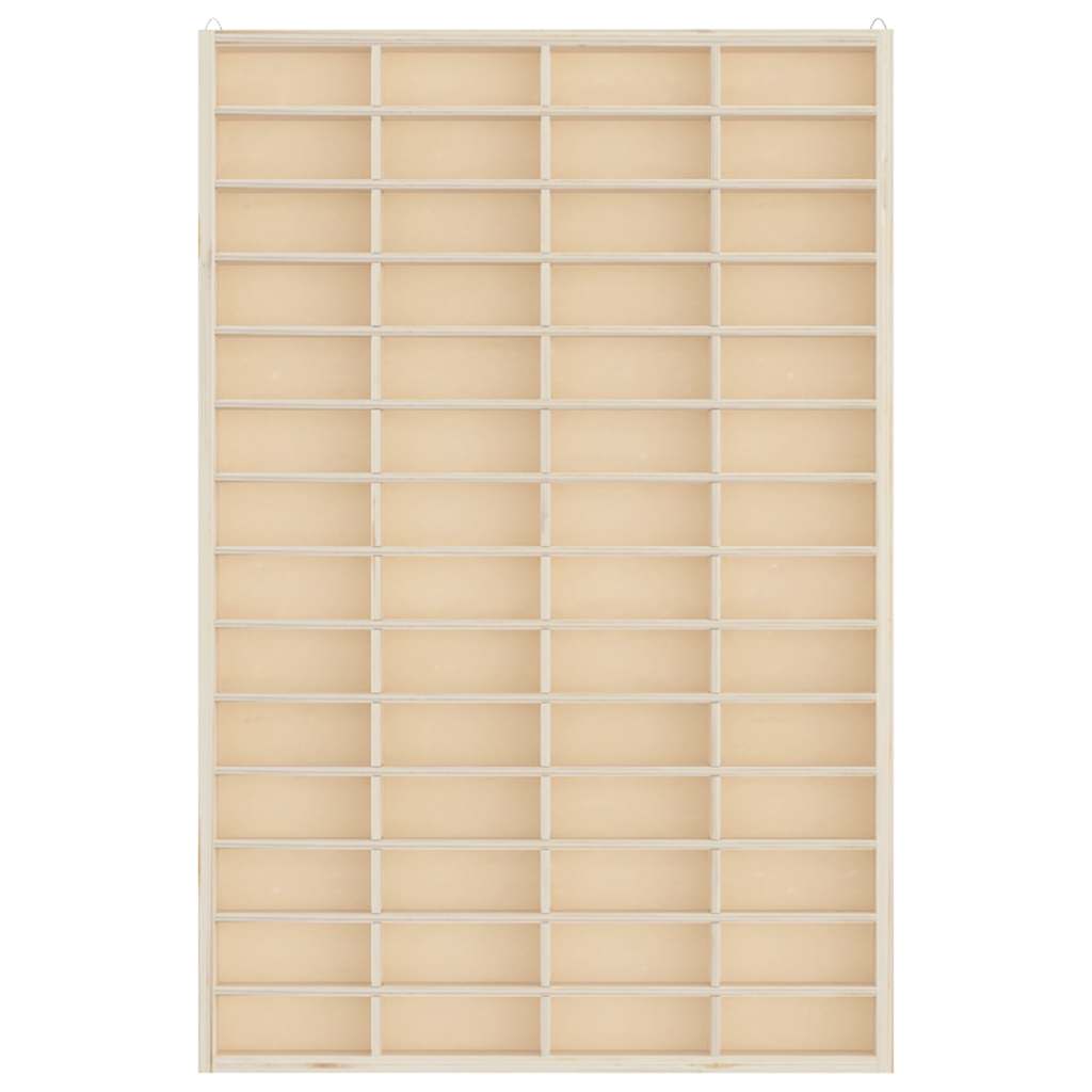 Ξύλινη Βιτρίνα Συλλεκτών με 56 Θέσεις 40x4,5x60 εκ.