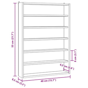 Ξύλινη συλλεκτική βιτρίνα με 6 ράφια 40x8,5x55 εκ.