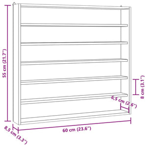 Ξύλινη συλλεκτική βιτρίνα με 6 ράφια 60x8,5x55 εκ.