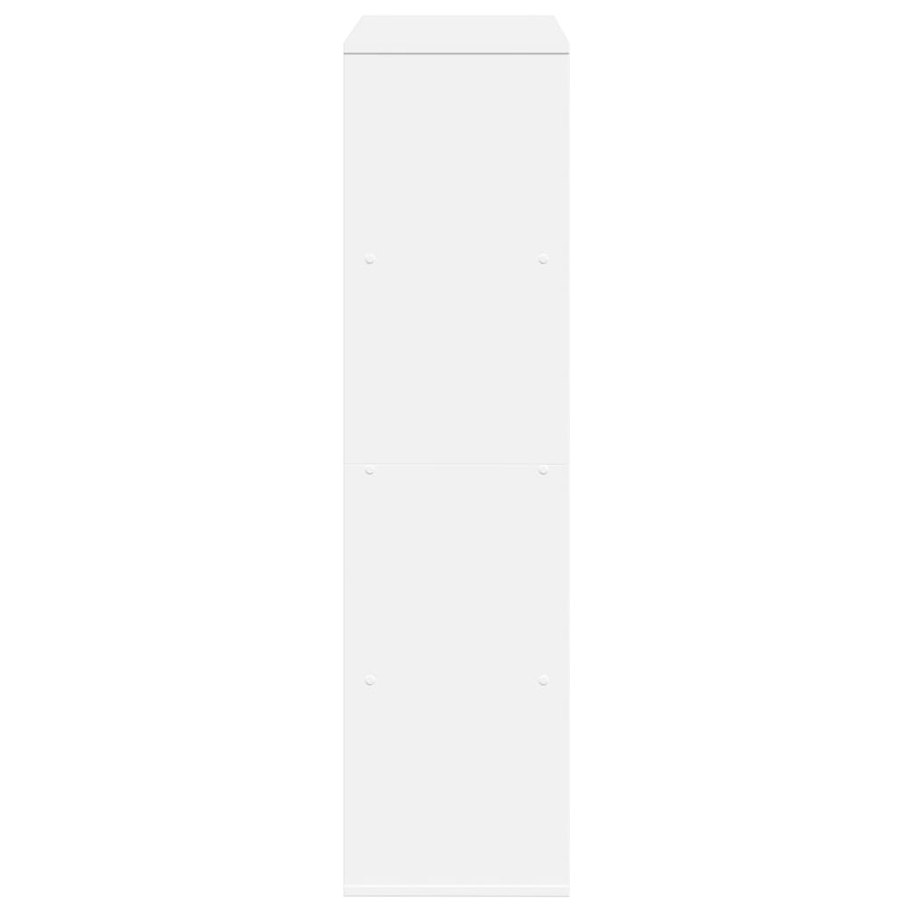 Βιβλιοθήκη Λευκή 100x33x125,5 εκ. από Επεξεργασμένο Ξύλο
