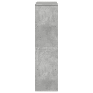 Βιβλιοθήκη Γκρι Σκυροδέματος 100x33x125,5 εκ. Επεξεργ. Ξύλο
