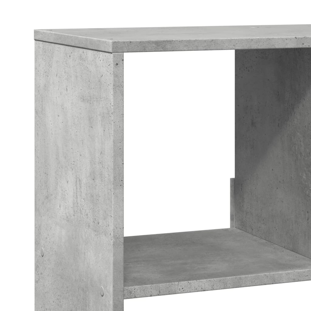 Βιβλιοθήκη Γκρι Σκυροδέματος 100x33x125,5 εκ. Επεξεργ. Ξύλο