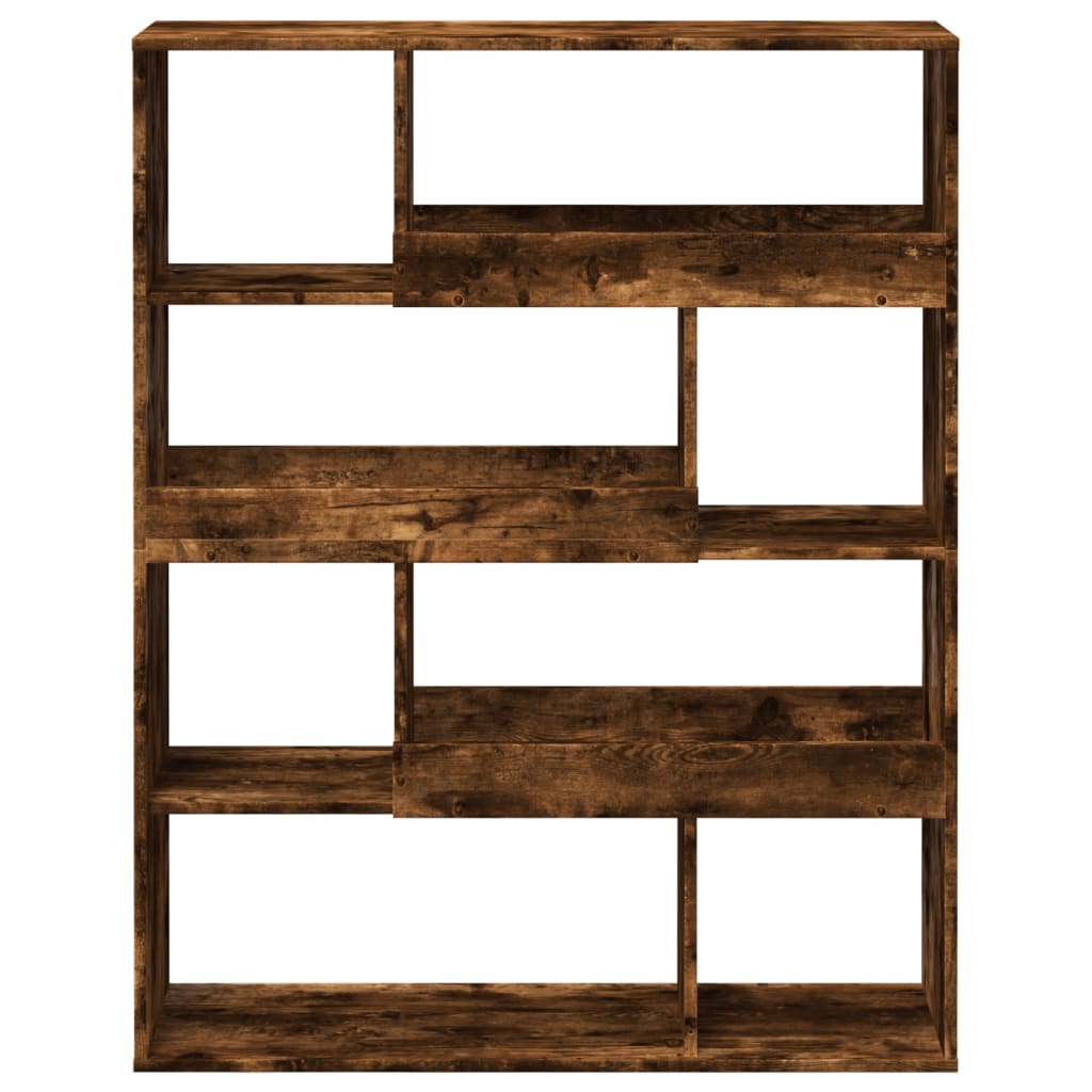 Βιβλιοθήκη Καπνιστή Δρυς 100x33x125,5εκ. από Επεξεργασμένο Ξύλο