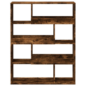Βιβλιοθήκη Καπνιστή Δρυς 100x33x125,5εκ. από Επεξεργασμένο Ξύλο