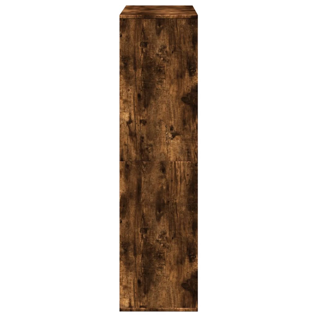 Βιβλιοθήκη Καπνιστή Δρυς 100x33x125,5εκ. από Επεξεργασμένο Ξύλο
