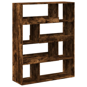 Βιβλιοθήκη Καπνιστή Δρυς 100x33x125,5εκ. από Επεξεργασμένο Ξύλο