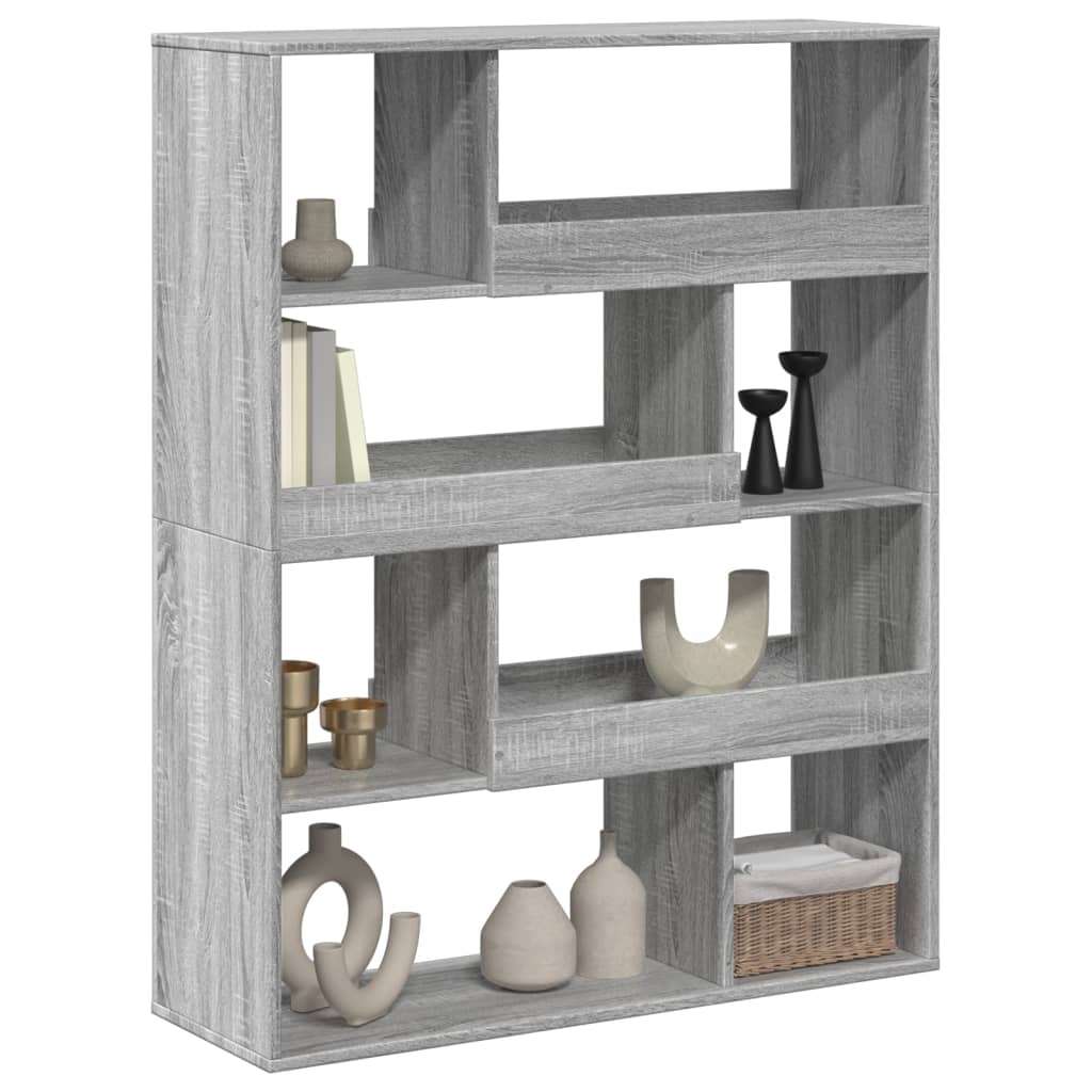 Βιβλιοθήκη Γκρι Sonoma 100x33x125,5 εκ. από Επεξεργασμένο Ξύλο