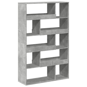 Βιβλιοθήκη Γκρι Σκυροδέματος 100x33x156,5 εκ. Επεξεργ. Ξύλο