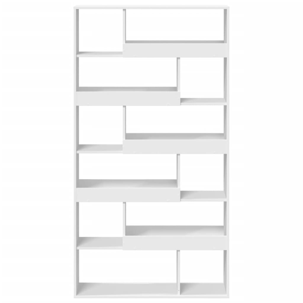 Βιβλιοθήκη Λευκή 100x33x187,5 εκ. Επεξ. Ξύλο - Pakobazaar