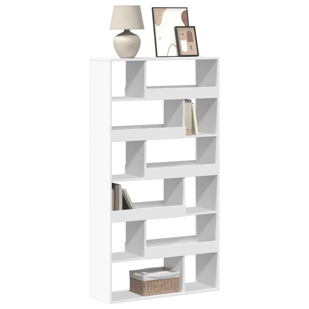 Βιβλιοθήκη Λευκή 100x33x187,5 εκ. Επεξ. Ξύλο - Pakobazaar
