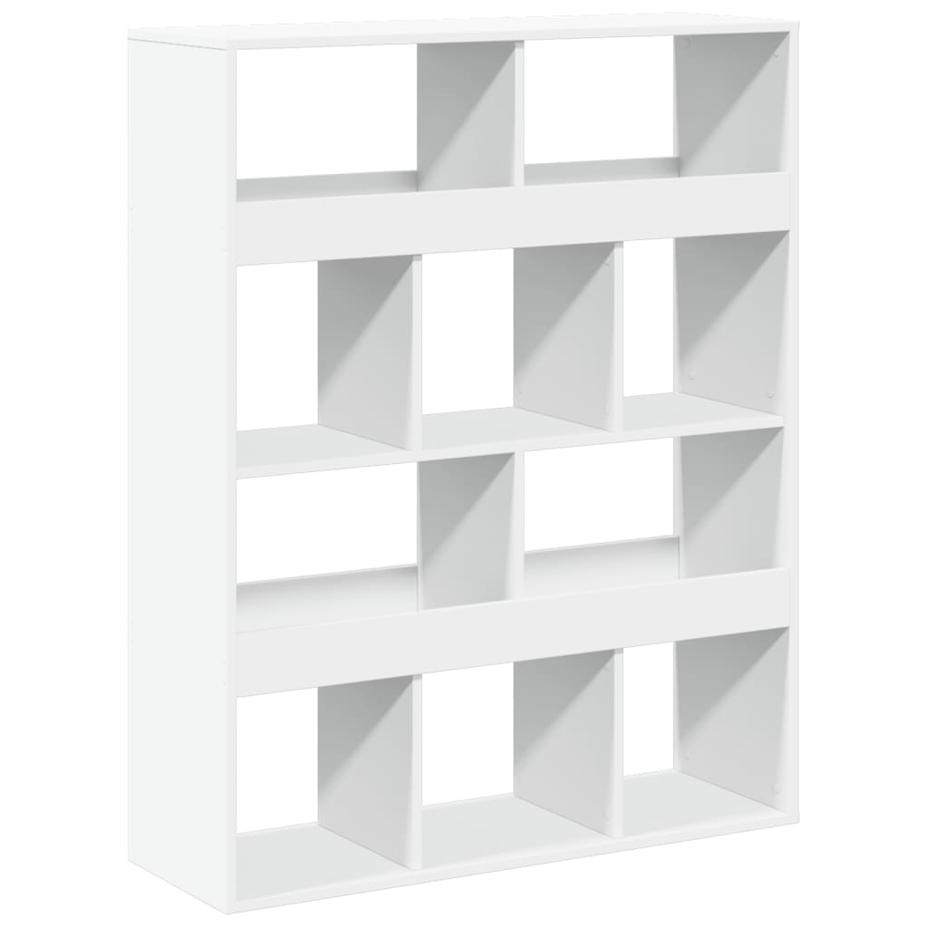 Βιβλιοθήκη Λευκή 100x33x125,5 εκ. από Επεξεργασμένο Ξύλο