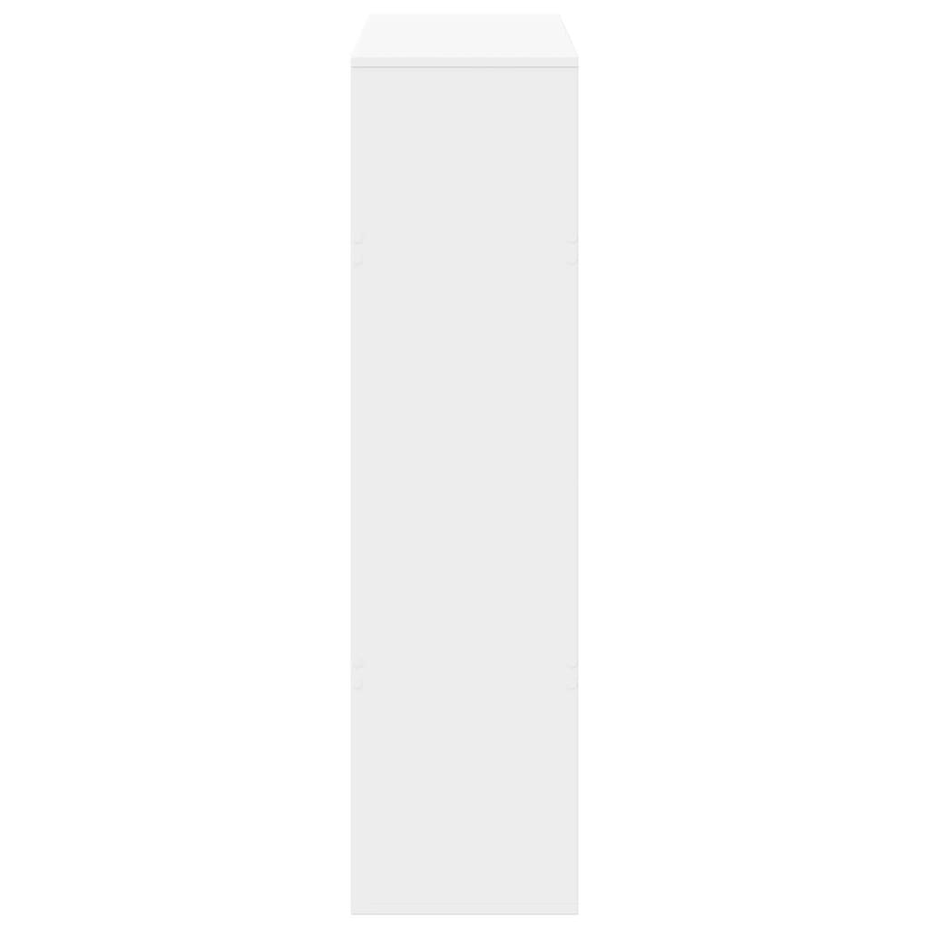 Βιβλιοθήκη Λευκή 100x33x125,5 εκ. από Επεξεργασμένο Ξύλο