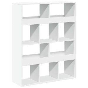 Βιβλιοθήκη Λευκή 100x33x125,5 εκ. από Επεξεργασμένο Ξύλο