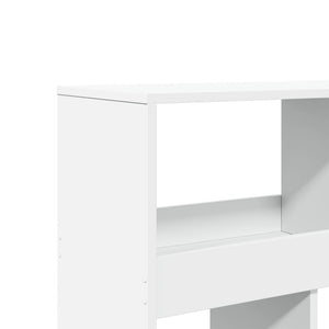 Βιβλιοθήκη Λευκή 100x33x125,5 εκ. από Επεξεργασμένο Ξύλο