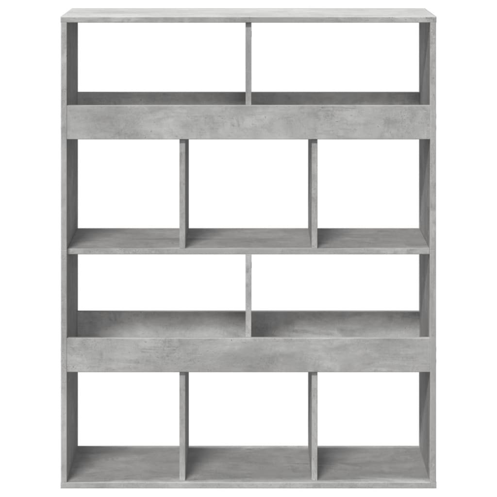 Βιβλιοθήκη Γκρι Σκυροδέματος 100x33x125,5 εκ. Επεξεργ. Ξύλο - Pakobazaar