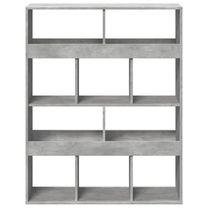 Βιβλιοθήκη Γκρι Σκυροδέματος 100x33x125,5 εκ. Επεξεργ. Ξύλο - Pakobazaar
