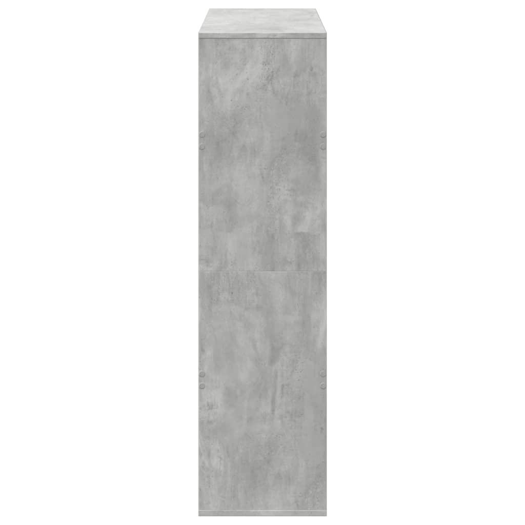 Βιβλιοθήκη Γκρι Σκυροδέματος 100x33x125,5 εκ. Επεξεργ. Ξύλο - Pakobazaar