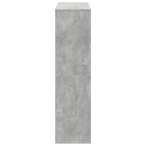 Βιβλιοθήκη Γκρι Σκυροδέματος 100x33x125,5 εκ. Επεξεργ. Ξύλο - Pakobazaar