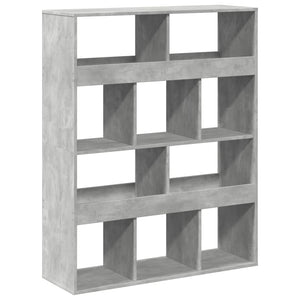 Βιβλιοθήκη Γκρι Σκυροδέματος 100x33x125,5 εκ. Επεξεργ. Ξύλο - Pakobazaar