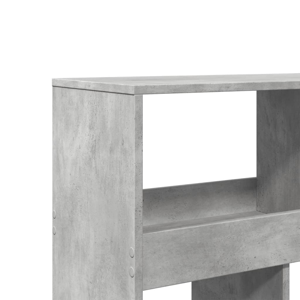 Βιβλιοθήκη Γκρι Σκυροδέματος 100x33x125,5 εκ. Επεξεργ. Ξύλο - Pakobazaar