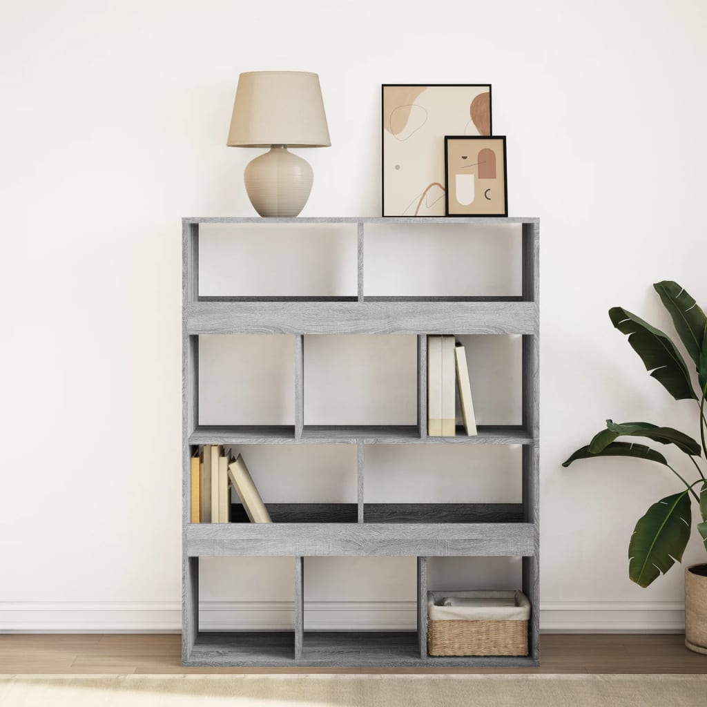 Βιβλιοθήκη Γκρι Sonoma 100x33x125,5 εκ. από Επεξεργασμένο Ξύλο