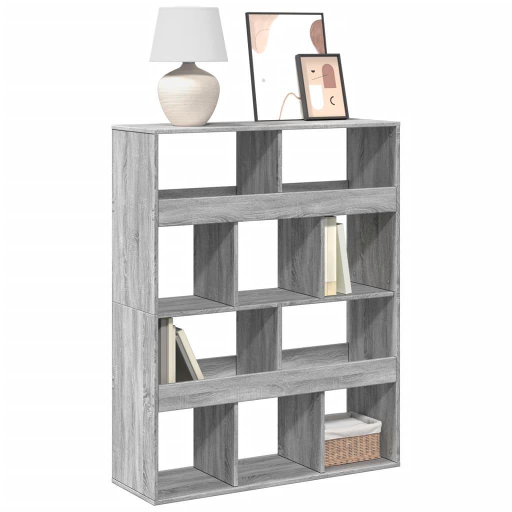 Βιβλιοθήκη Γκρι Sonoma 100x33x125,5 εκ. από Επεξεργασμένο Ξύλο