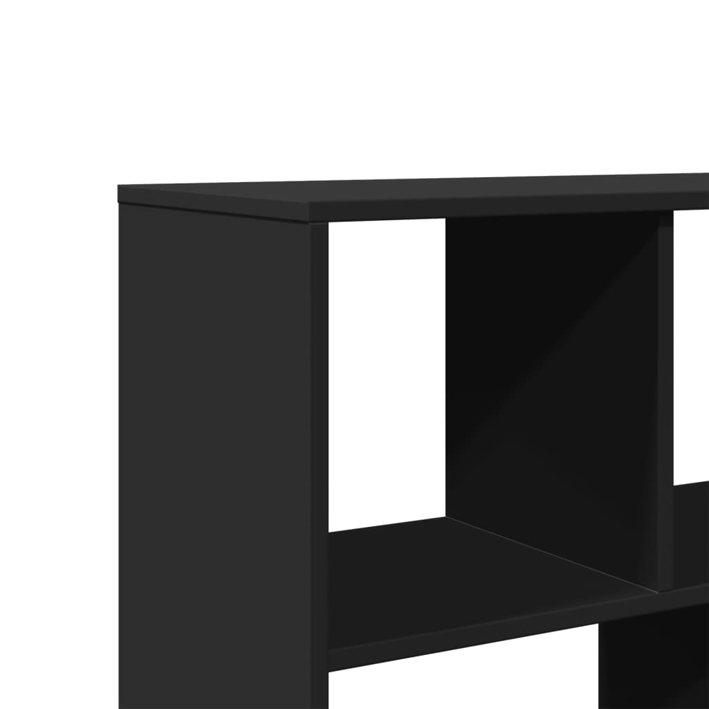 Βιβλιοθήκη Μαύρη 100x33x156,5 εκ. από Επεξεργασμένο Ξύλο
